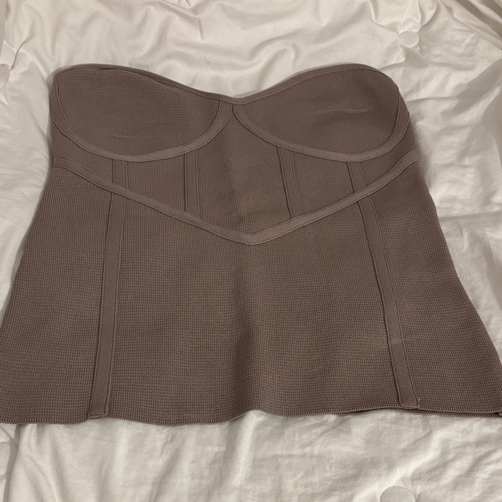 Zara Taupe Bandeau Top